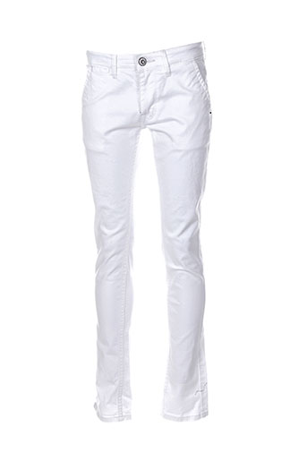 pepe jeans pantalons fille de couleur blanc