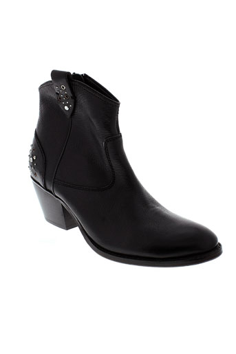 any boots chaussures femme de couleur noir