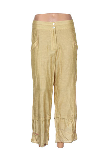 l33 pantacourts femme de couleur jaune