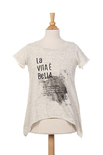 teddy smith t-shirts fille de couleur beige