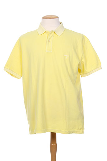gant t-shirts homme de couleur jaune