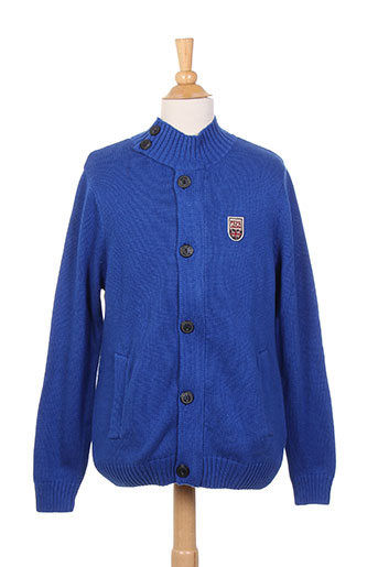 pepe jeans gilets garçon de couleur bleu