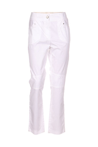 deca pantalons femme de couleur blanc