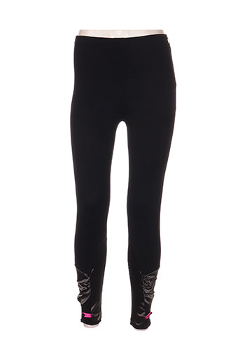 double jeu pantalons femme de couleur noir