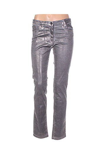 carla kops pantalons femme de couleur gris