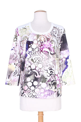 bleu de sym t-shirts / tops femme de couleur blanc