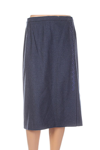 jean biolay jupes femme de couleur bleu