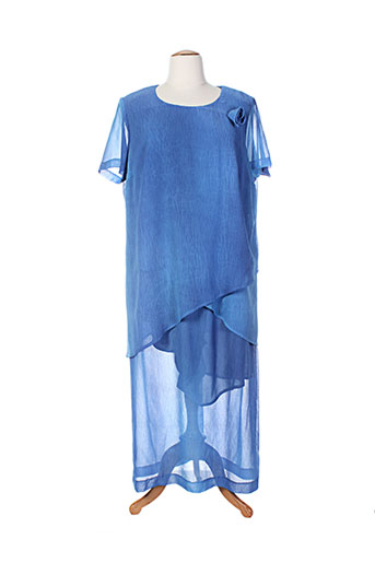 jean biolay robes femme de couleur bleu