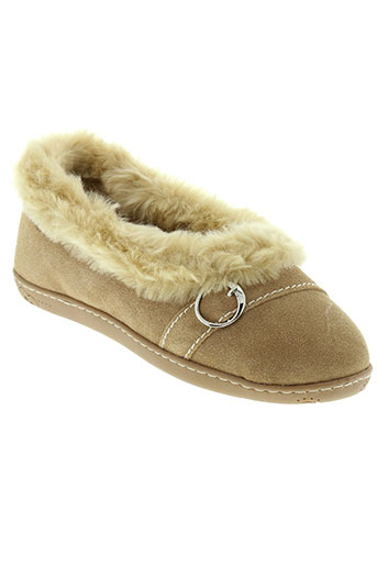 isotoner chaussures femme de couleur beige
