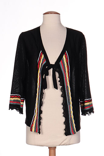 telmail gilets femme de couleur noir