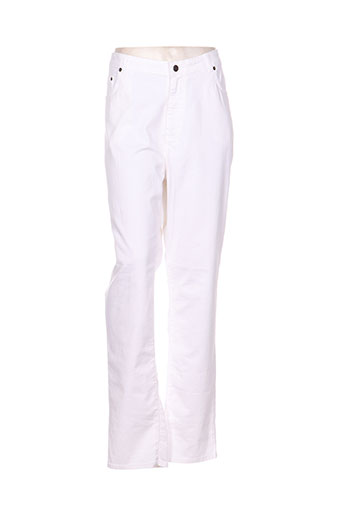 jean gabriel pantalons femme de couleur blanc