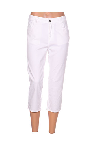 fred sabatier pantacourts femme de couleur blanc