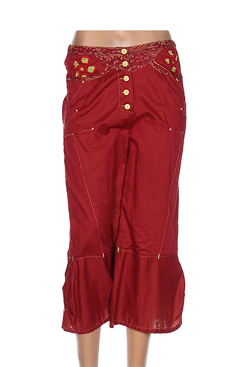 enjoy pantacourts femme de couleur rouge