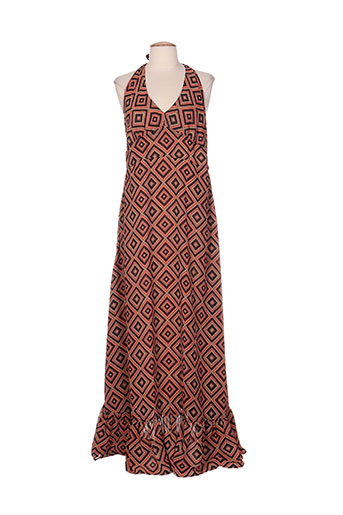 zoe la fee robes femme de couleur orange