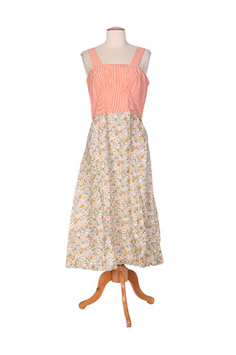 zoe la fee robes femme de couleur orange