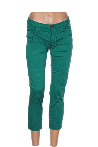 lcdn pantacourts femme de couleur vert