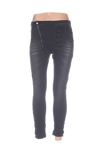 blue rags pantalons femme de couleur noir
