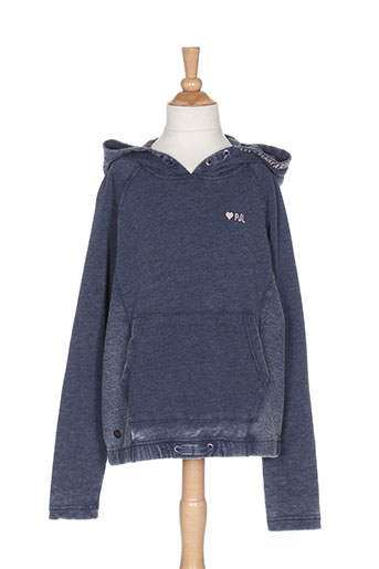 pepe jeans pulls fille de couleur bleu