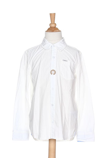 pepe jeans chemises garçon de couleur blanc