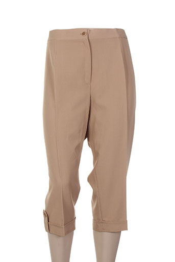 atian pantacourts femme de couleur beige