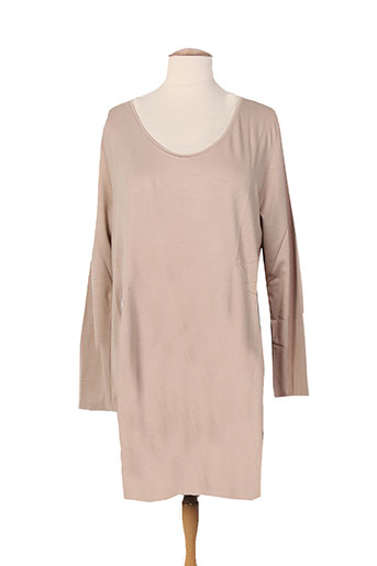 lauren vidal robes femme de couleur beige