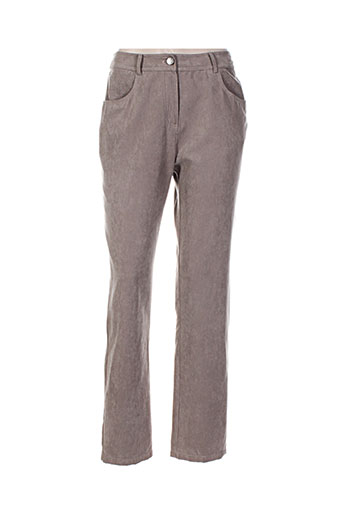 pause cafe pantalons femme de couleur gris