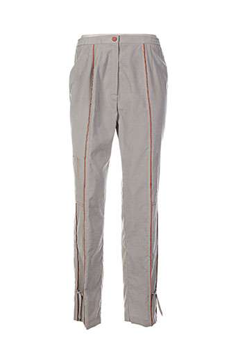 charles guitard pantalons femme de couleur gris
