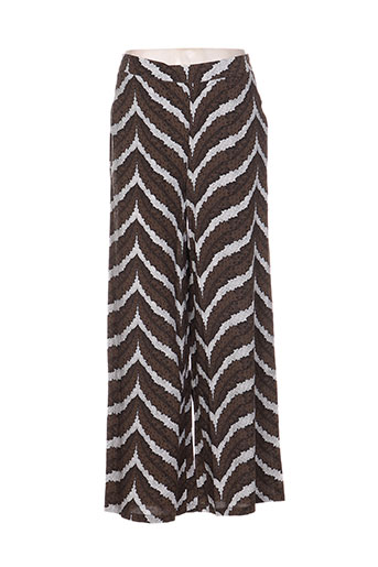 b.young pantalons femme de couleur marron