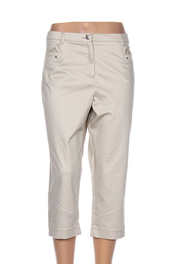 christine laure pantacourts femme de couleur beige