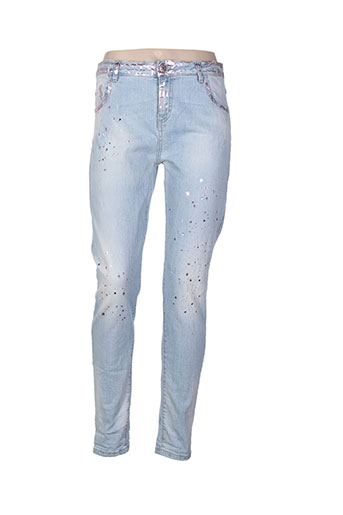 maryley jeans femme de couleur bleu