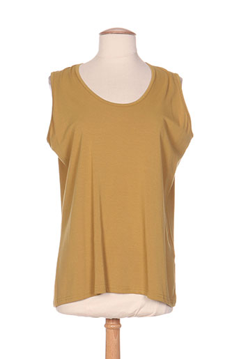 kakie t-shirts femme de couleur jaune