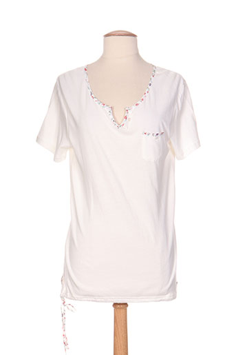 bleu salé t-shirts / tops femme de couleur blanc