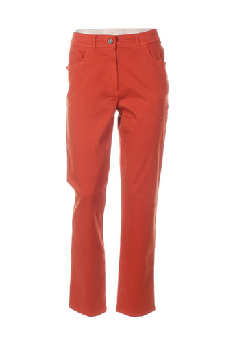 pause cafe pantalons femme de couleur orange