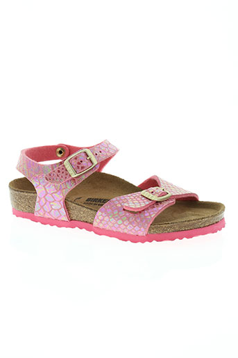 birkenstock chaussures fille de couleur rose