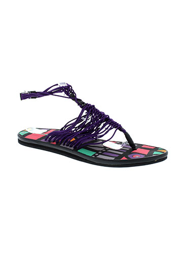 string tong chaussures femme de couleur violet