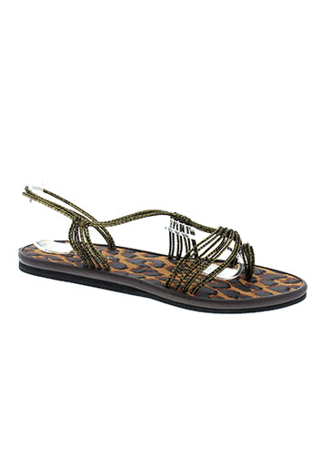 string tong chaussures femme de couleur marron