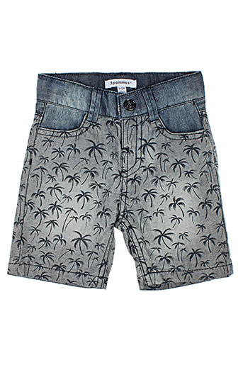 3 pommes shorts / bermudas garçon de couleur bleu