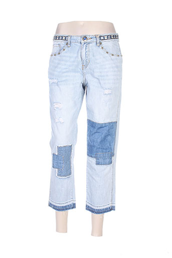 desigual jeans femme de couleur bleu