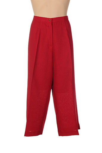 jean biolay pantacourts femme de couleur rouge