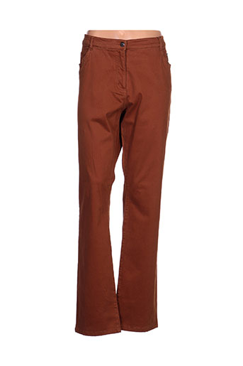fleur de sel pantalons femme de couleur marron
