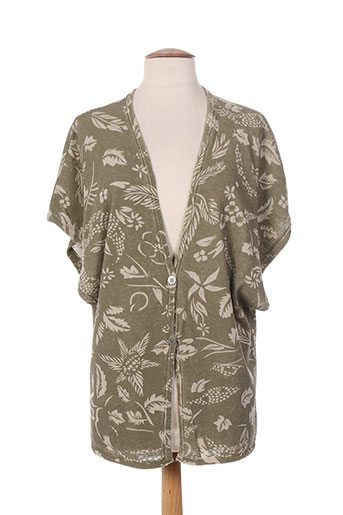 lunatisme gilets femme de couleur vert