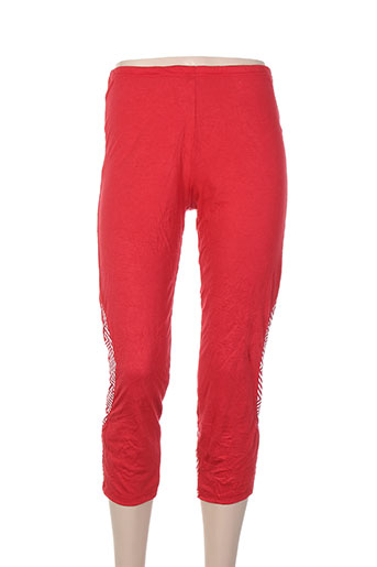 maloka pantalons femme de couleur rouge
