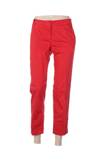 marella pantalons femme de couleur rouge