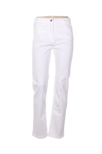 betty blue pantalons femme de couleur blanc