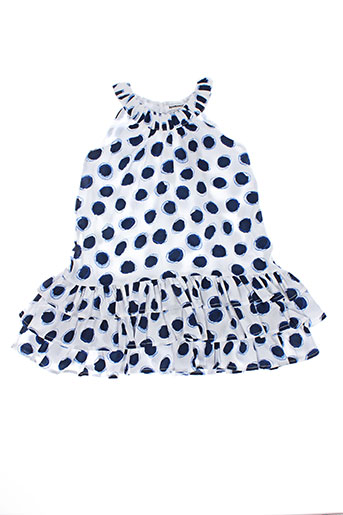 3 pommes robes fille de couleur bleu