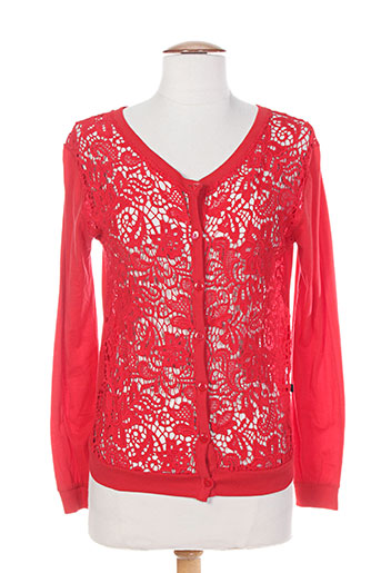 princesse nomade gilets femme de couleur rouge