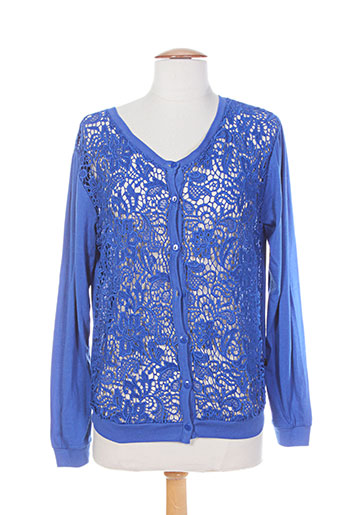 princesse nomade gilets femme de couleur bleu