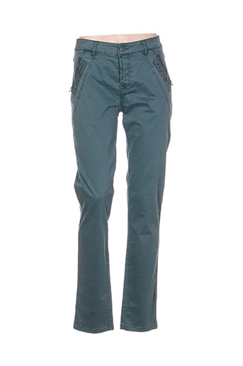 top secret pantalons femme de couleur bleu