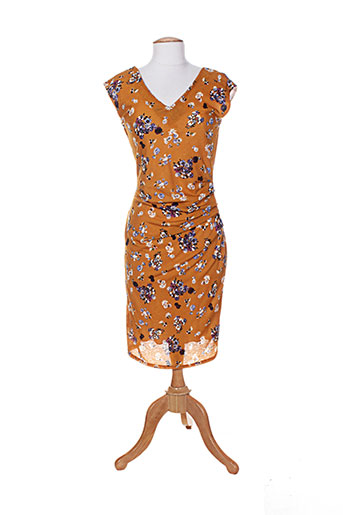 lonkel robes femme de couleur jaune
