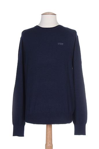 guess pulls homme de couleur bleu